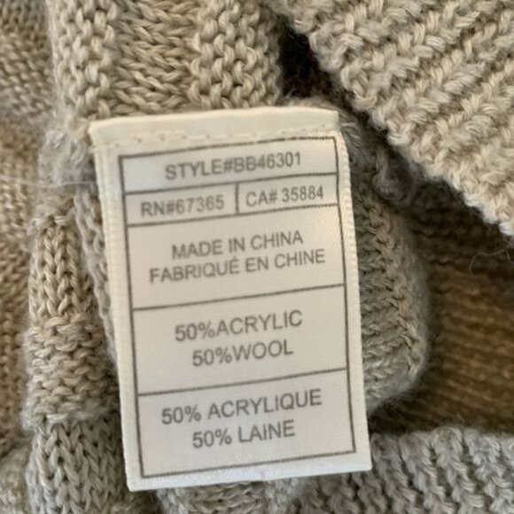 BB Dakota Ribbed Knit Cowl Neck Sweater Tan Beige Short Sleeve Size Small - Picture 9 of 9